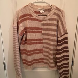 striped chenille sweater
